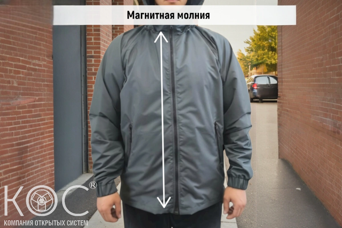 Адаптивная куртка-ветровка, мужская — фото 3
