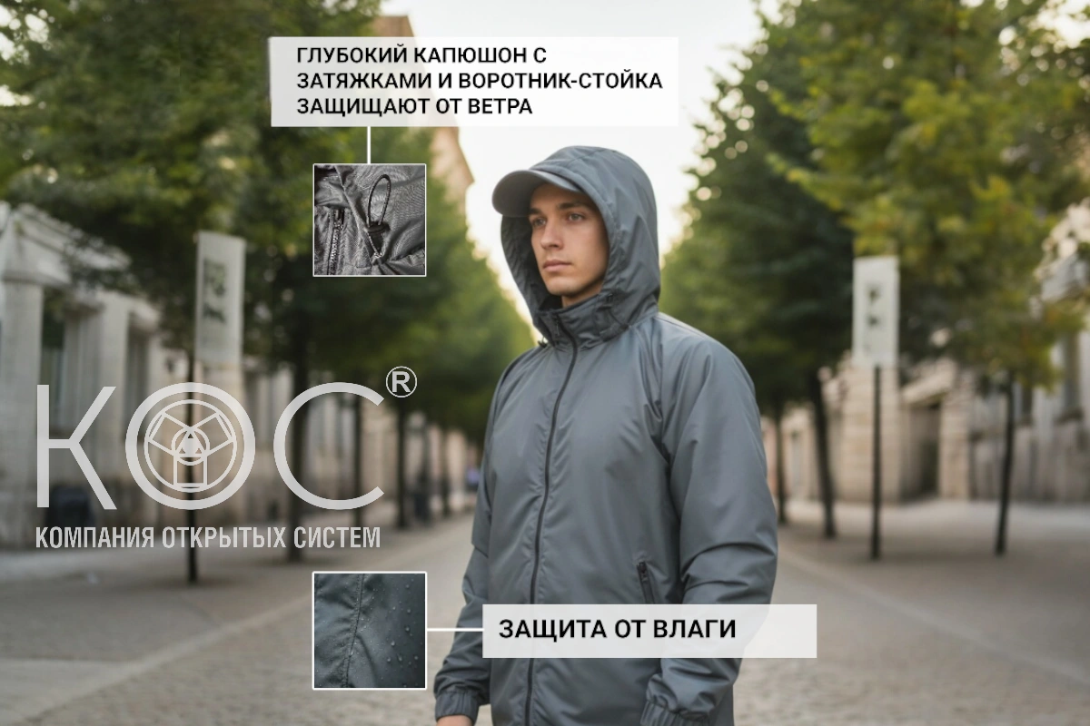 Адаптивная куртка-ветровка, мужская — фото 4