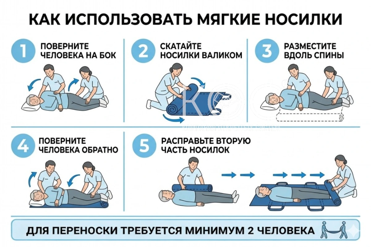Носилки мягкие с фиксирующими ремнями — фото 3