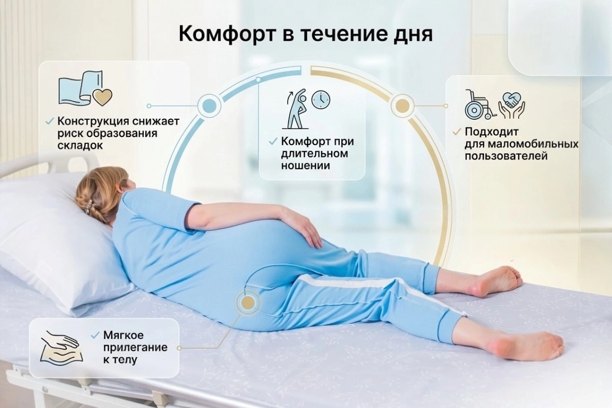 Адаптивный комбинезон с молнией в шаговом шве — фото 4