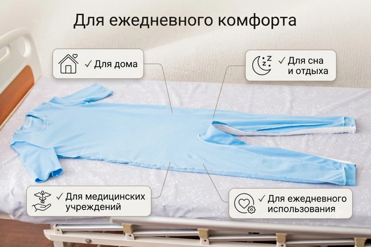 Адаптивный комбинезон с молнией в шаговом шве — фото 6