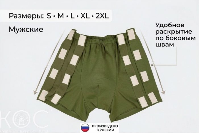 Адаптивные трусы на липучках, мужские