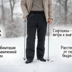 Адаптивные зимние брюки, мужские