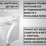 Подъемник для инвалидов, облегчающий пользование унитазом