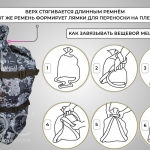 Рюкзак вещевой для хранения и транспортировки вещей