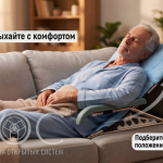 Опора под спину с матрасом, регулируемая, для лежачих больных